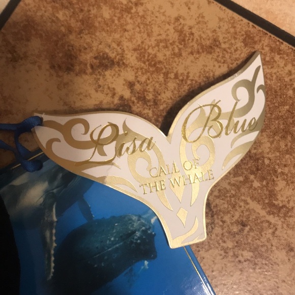 Lisa blue black velvet adjustable straps bikini top size small - Picture 4 of 9